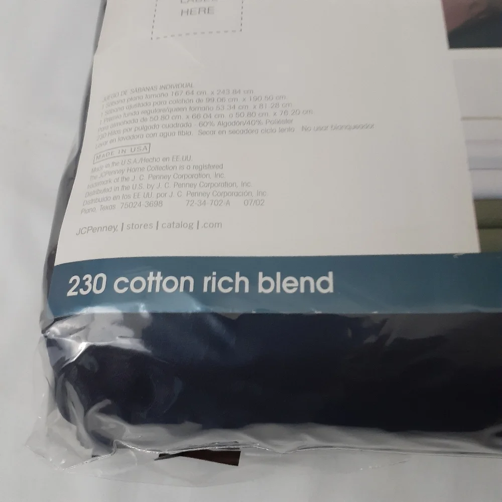 JCPenney Home Collection 230C Black Twin Sheet Set